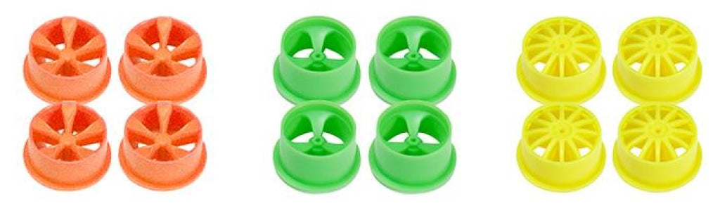 Tamiya - Jr Fluorescent Wheel Set Small Diameter/low Profile En Existencia