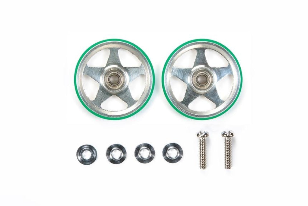 Tamiya - Jr Mini 4Wd 19Mm Aluminum Rollers 5 Spoke En Existencia