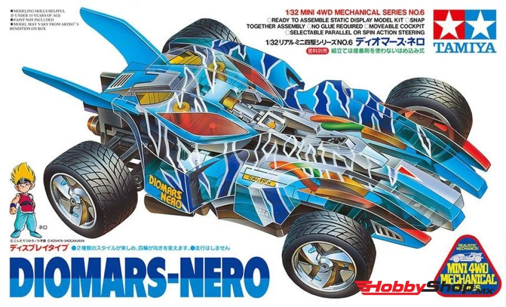 Tamiya - Jr Mini 4Wd Diomars-Nero Static Model Kit En Existencia