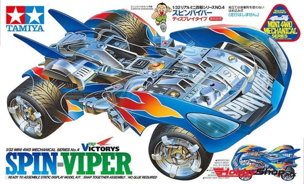 Tamiya - Jr Mini 4Wd Spin Viper Static Model Kit En Existencia