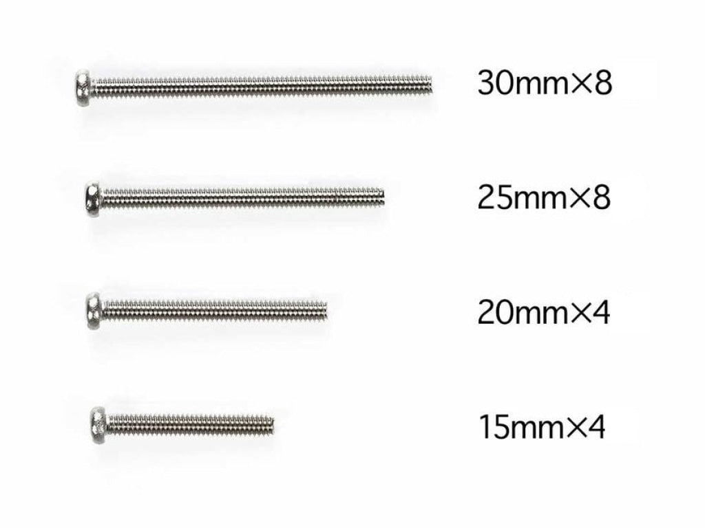 Tamiya - Jr Mini Stainless Steel Screw Set En Existencia