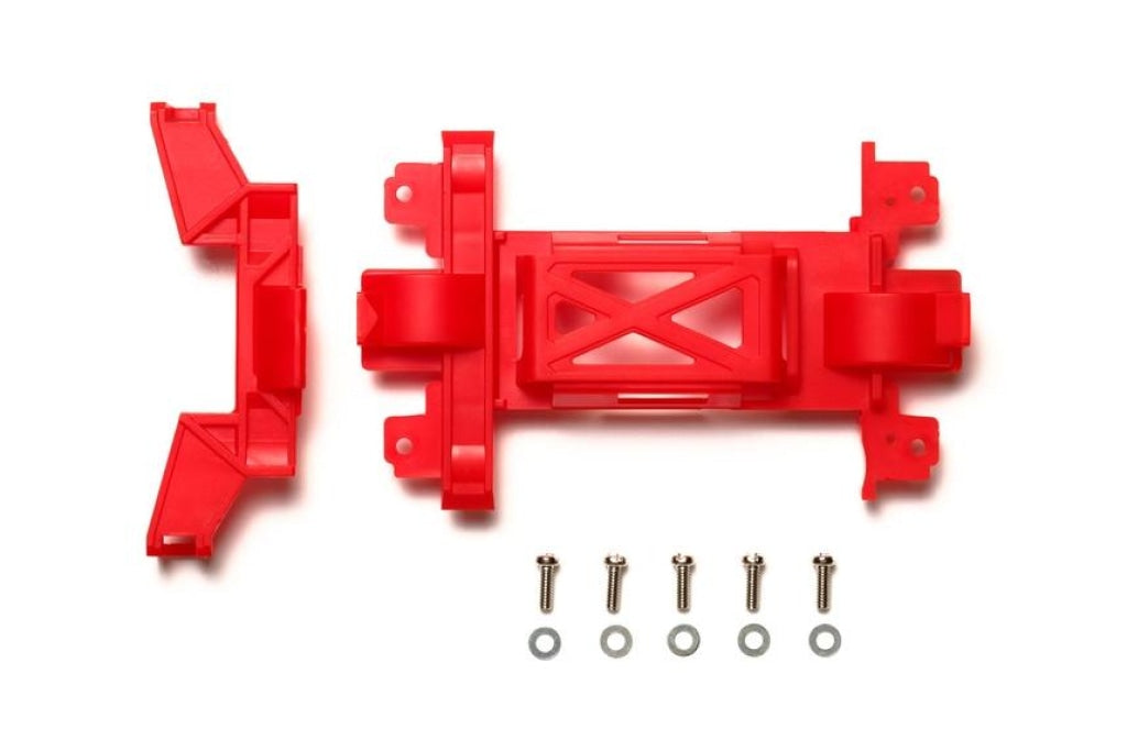 Tamiya - Jr Reinforced Gear Cover Ms Chassis Red For Mini 4Wd En Existencia