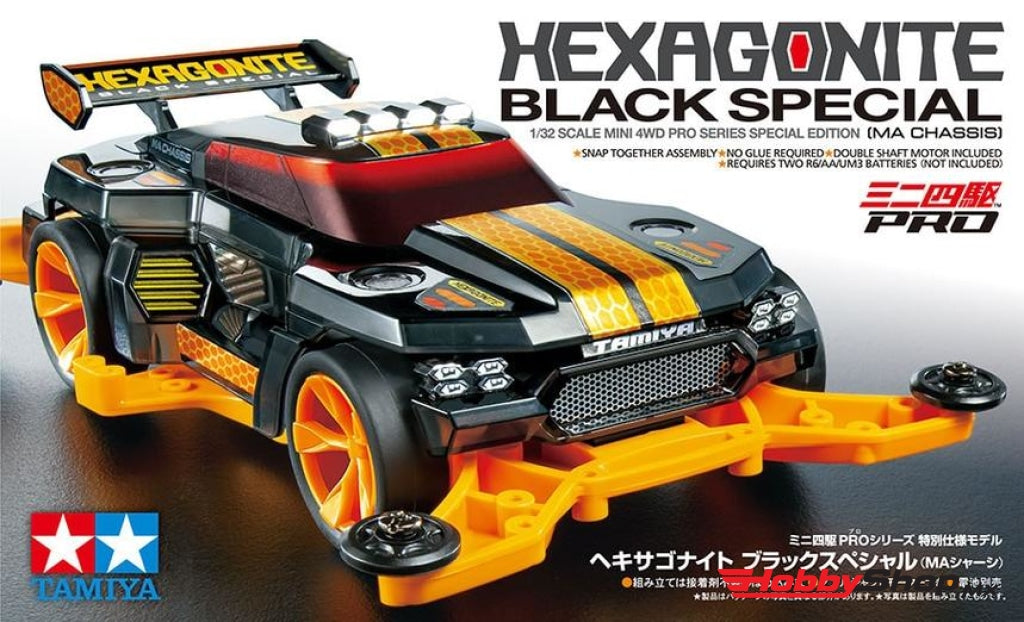 Tamiya - Mini 4Wd Hexagonite Black Special Kit W/ Ma Chassis En Existencia