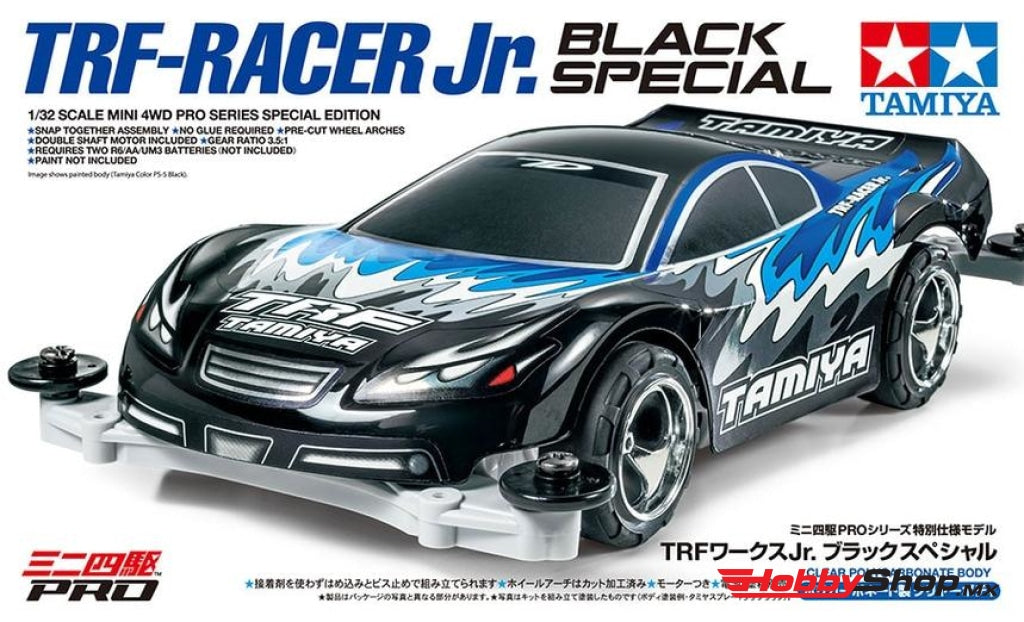 Tamiya - Trf-Racer Jr. Black Special Kit W/ Mini 4Wd Ms Chassis En Existencia