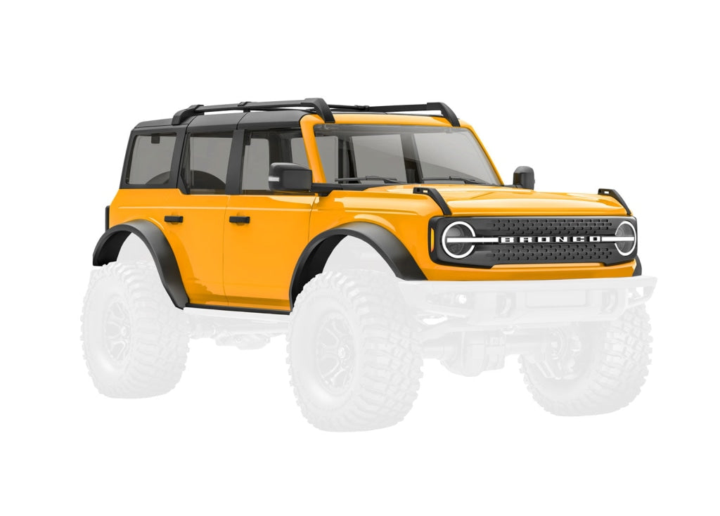 Traxxas - Body Ford Bronco Complete Cyber Orange (Includes Grille Side Mirrors Door Handles Fender