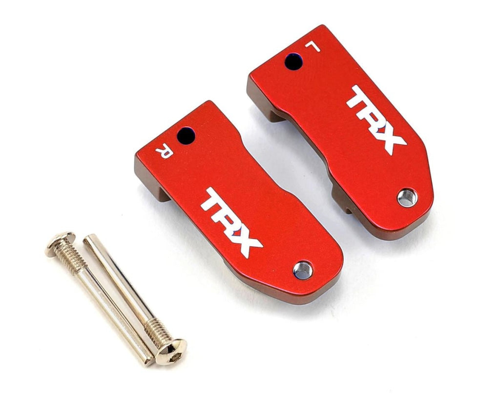 Traxxas - Caster Blocks 30-Degree Red-Anodized 6061-T6 Aluminum (Left & Right) / Suspension Screw