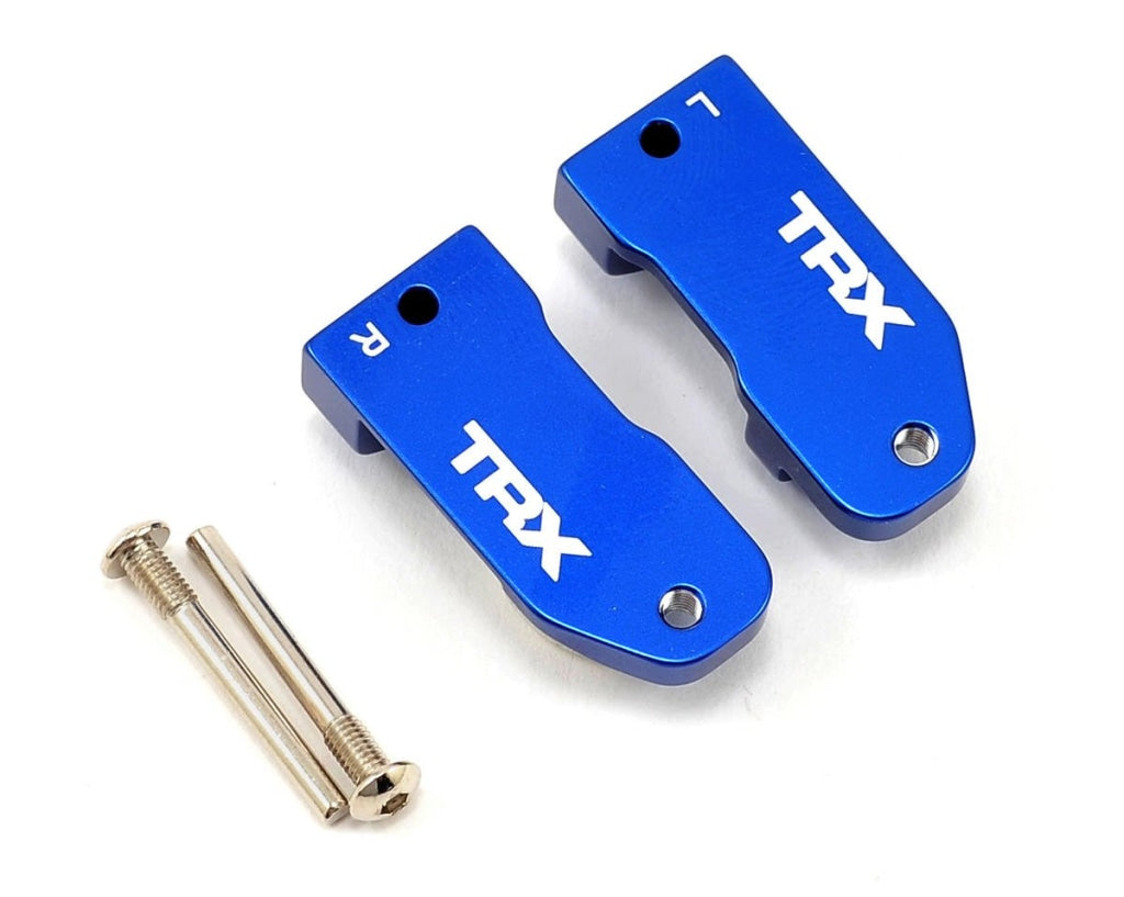 Traxxas - Caster Blocks 30 Grados Aluminio 6061-T6 Anodizado En Azul (Izquierda Y Derecha) / Pasador