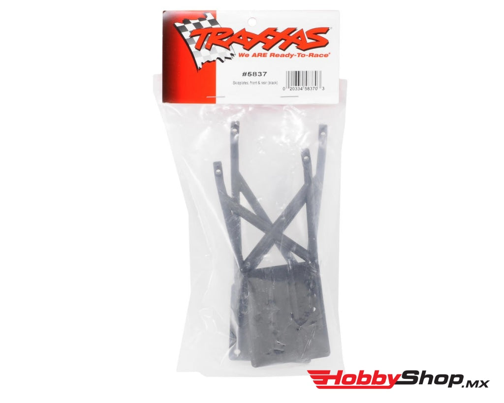 Traxxas - Juego De Placa Protectora Delantera Y Trasera (Negro) En Existencia