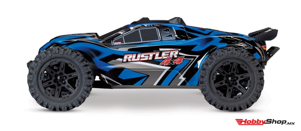 Traxxas - Rustler 4X4 1/10 4Wd Rtr Stadium Truck Azul Sobrepedido