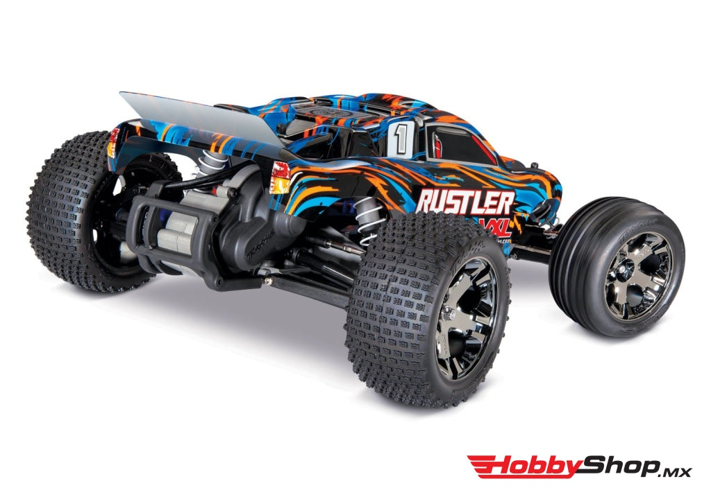 Traxxas - Rustler Vxl Brushless 1/10 Rtr Stadium Truck Naranja En Existencia