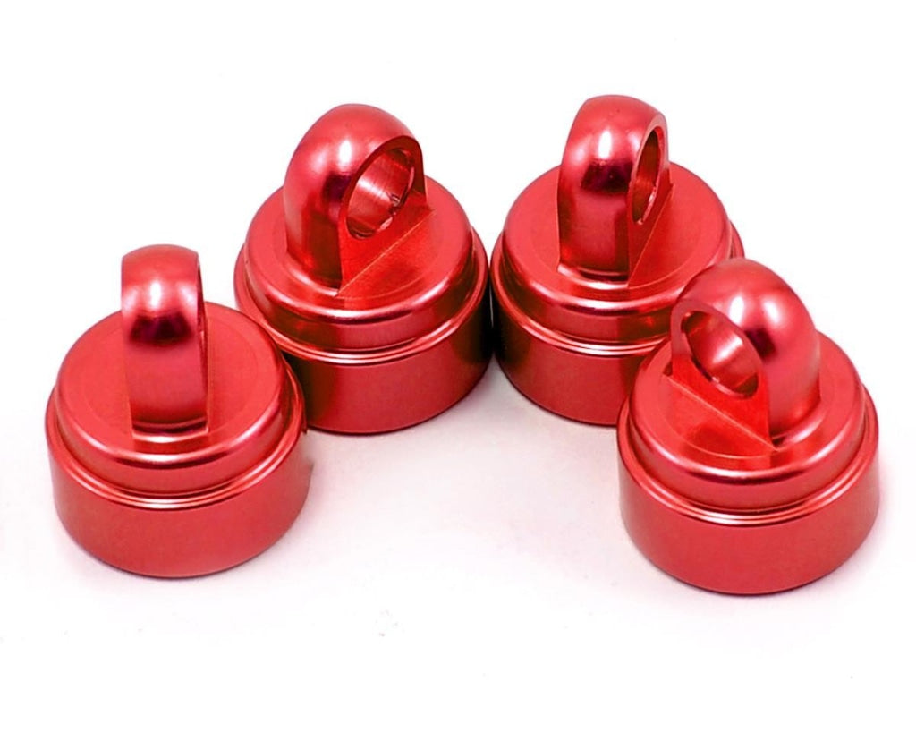 Traxxas - Tapas De Amortiguador Aluminio (Anodizado Rojo) (4) (Para Todos Los Ultra Shocks) En