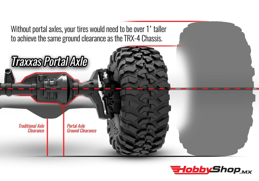 Traxxas - Trx-4 1/10 Trail Crawler Truck W/mercedes-Benz G500 4X4² Body Roja Sobrepedido