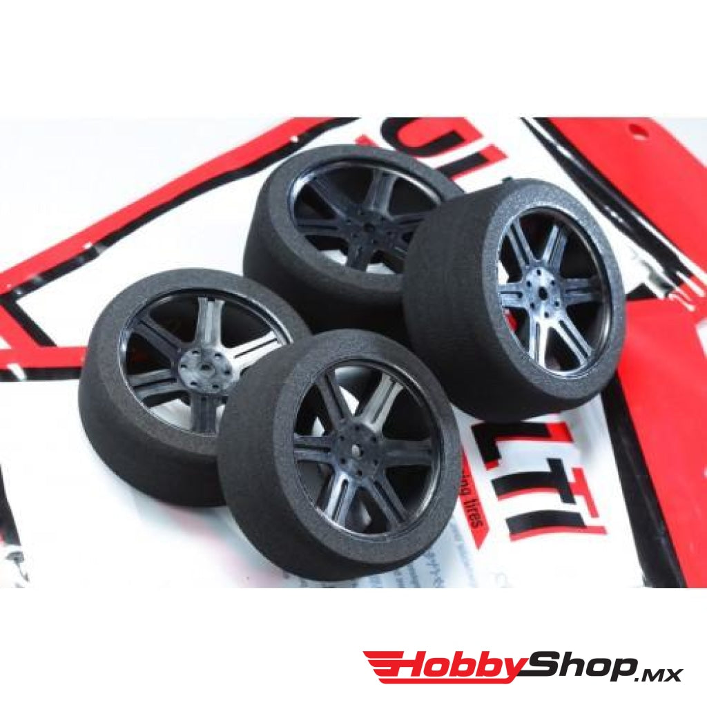 Ulti Tires - 1/10 Foam Tire (Front) 1Pair Carbon Light Weight Rims Shore 38 En Existencia