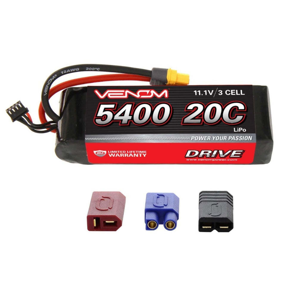 Venom Racing - 11.1V 5400Mah 3S 20C Drive Lipo Battery: Uni 2.0 Plug En Existencia