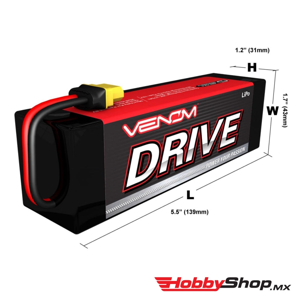 Venom Racing - 11.1V 5400Mah 3S 20C Drive Lipo Battery: Uni 2.0 Plug En Existencia