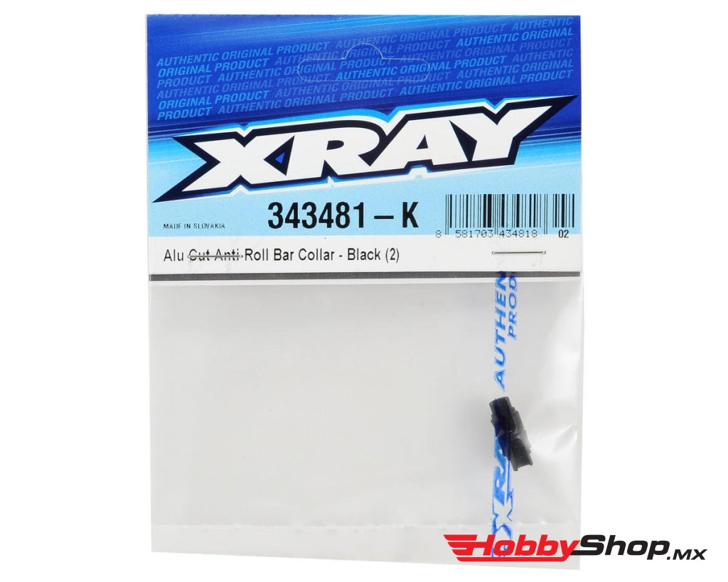 Xray - Aluminum Cutted Anti-Roll Bar Collar Black (2) En Existencia